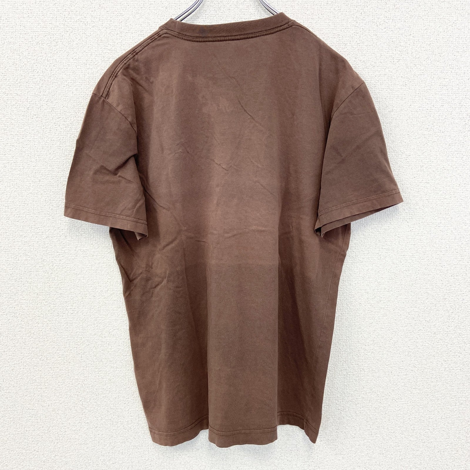 古着 used　RIP CURL　半袖プリントＴシャツ　フォルクスワーゲン　ワーゲンバス　クルーネック　レトロ　茶色　Lサイズ