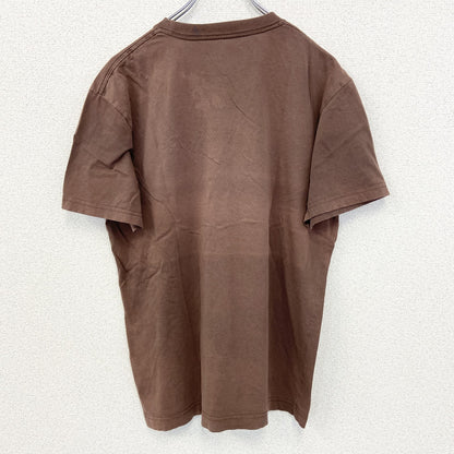 古着 used　RIP CURL　半袖プリントＴシャツ　フォルクスワーゲン　ワーゲンバス　クルーネック　レトロ　茶色　Lサイズ