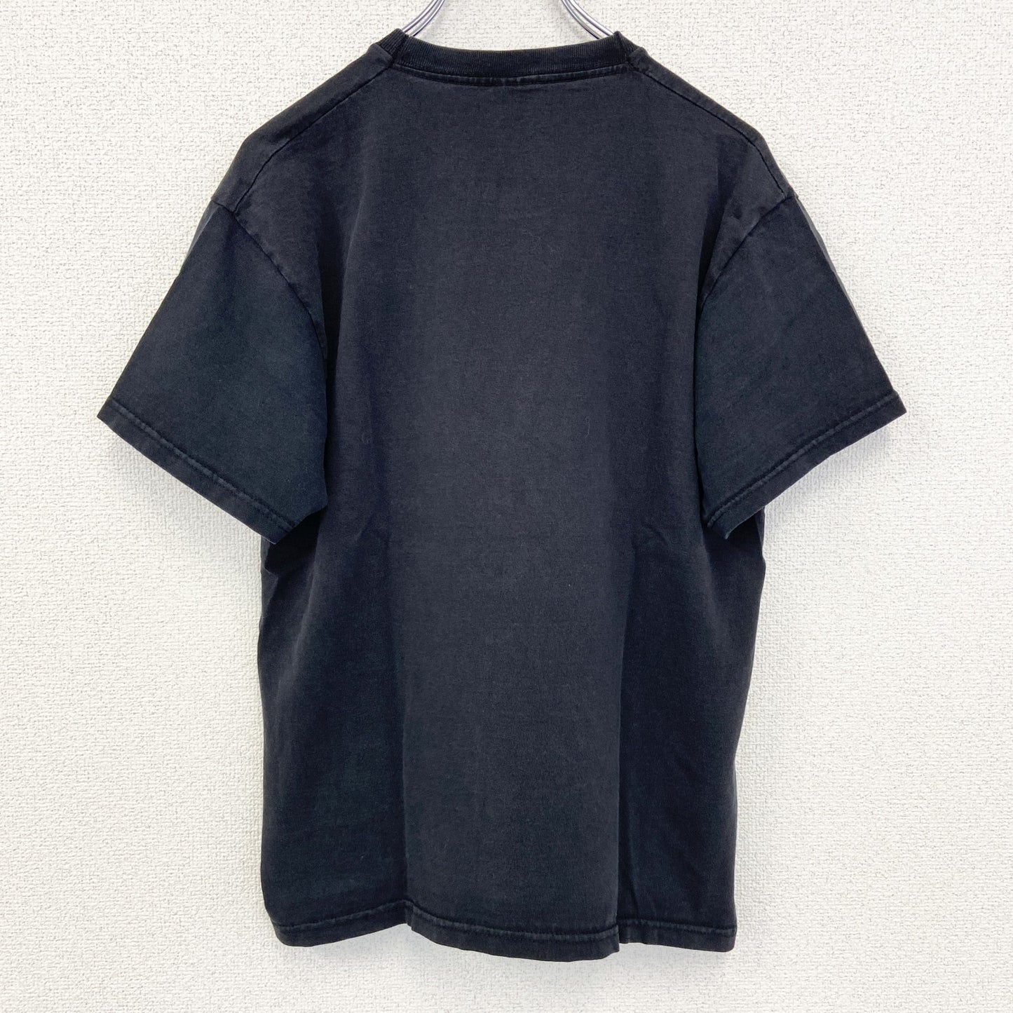 古着 used　FRUIT OF THE LOOM　半袖プリントTシャツ　カジュアル　春夏服　クルーネック　レトロ　黒　Mサイズ