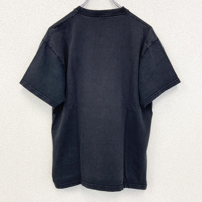 古着 used　FRUIT OF THE LOOM　半袖プリントTシャツ　カジュアル　春夏服　クルーネック　レトロ　黒　Mサイズ