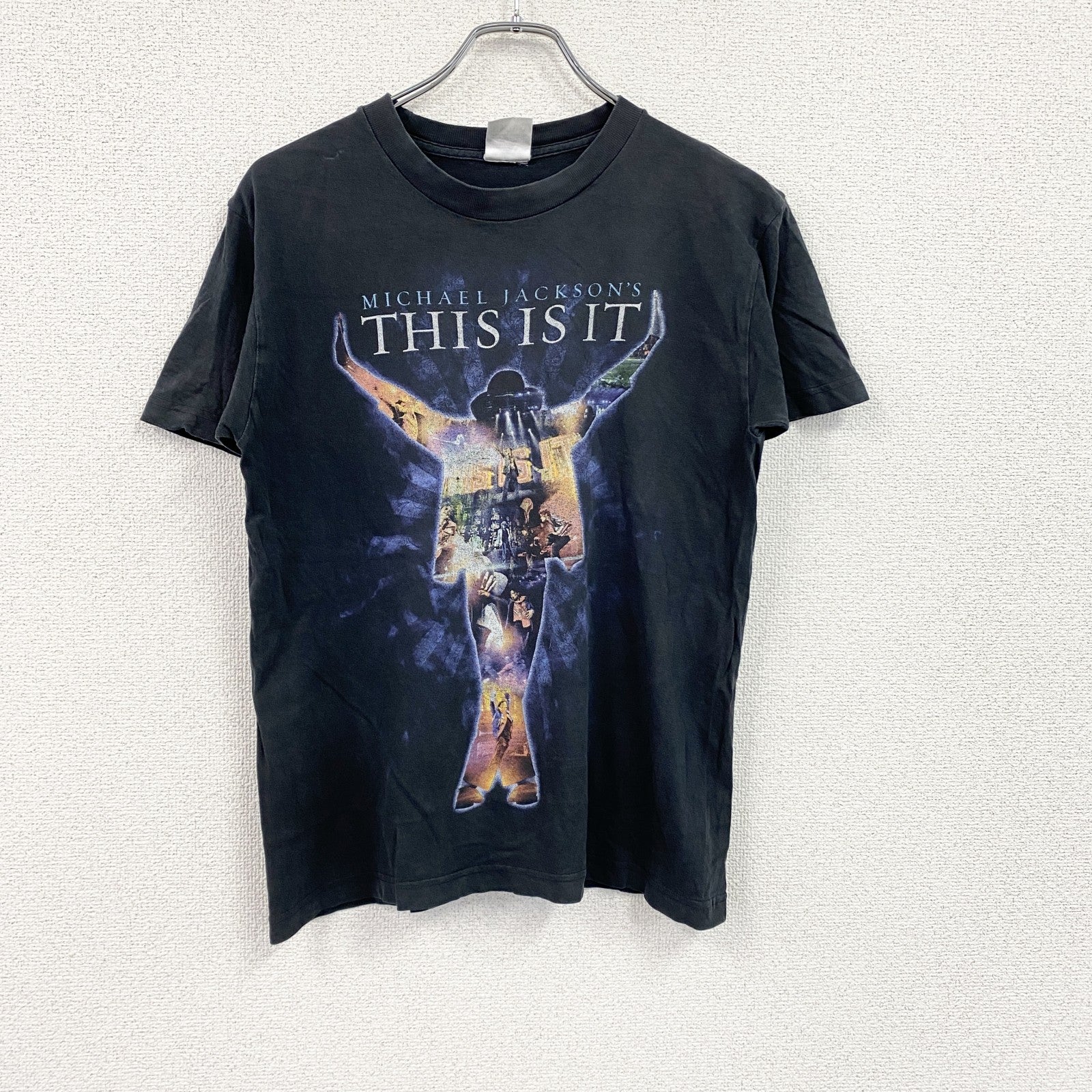 MICHAEL JACKSON　マイケルジャクソン　This is it　半袖プリントコンサートTシャツ　黒　ブラック