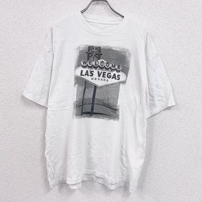 半袖プリントTシャツ　Las Vegas　ラスベガス　ス―べニア　白　ホワイト　