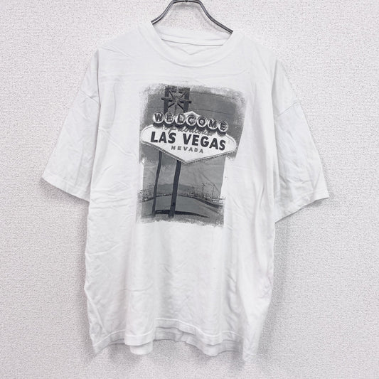 半袖プリントTシャツ　Las Vegas　ラスベガス　ス―べニア　白　ホワイト　