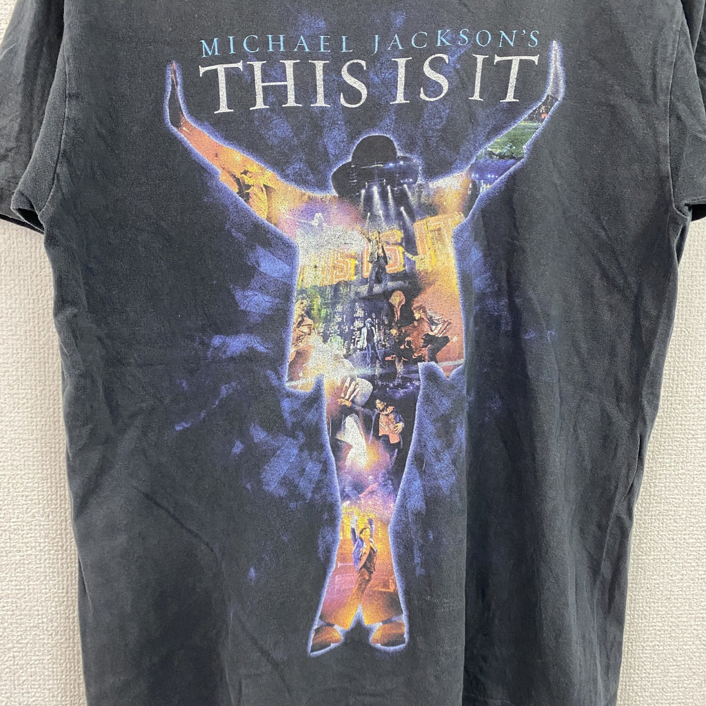 MICHAEL JACKSON　マイケルジャクソン　This is it　半袖プリントコンサートTシャツ　黒　ブラック