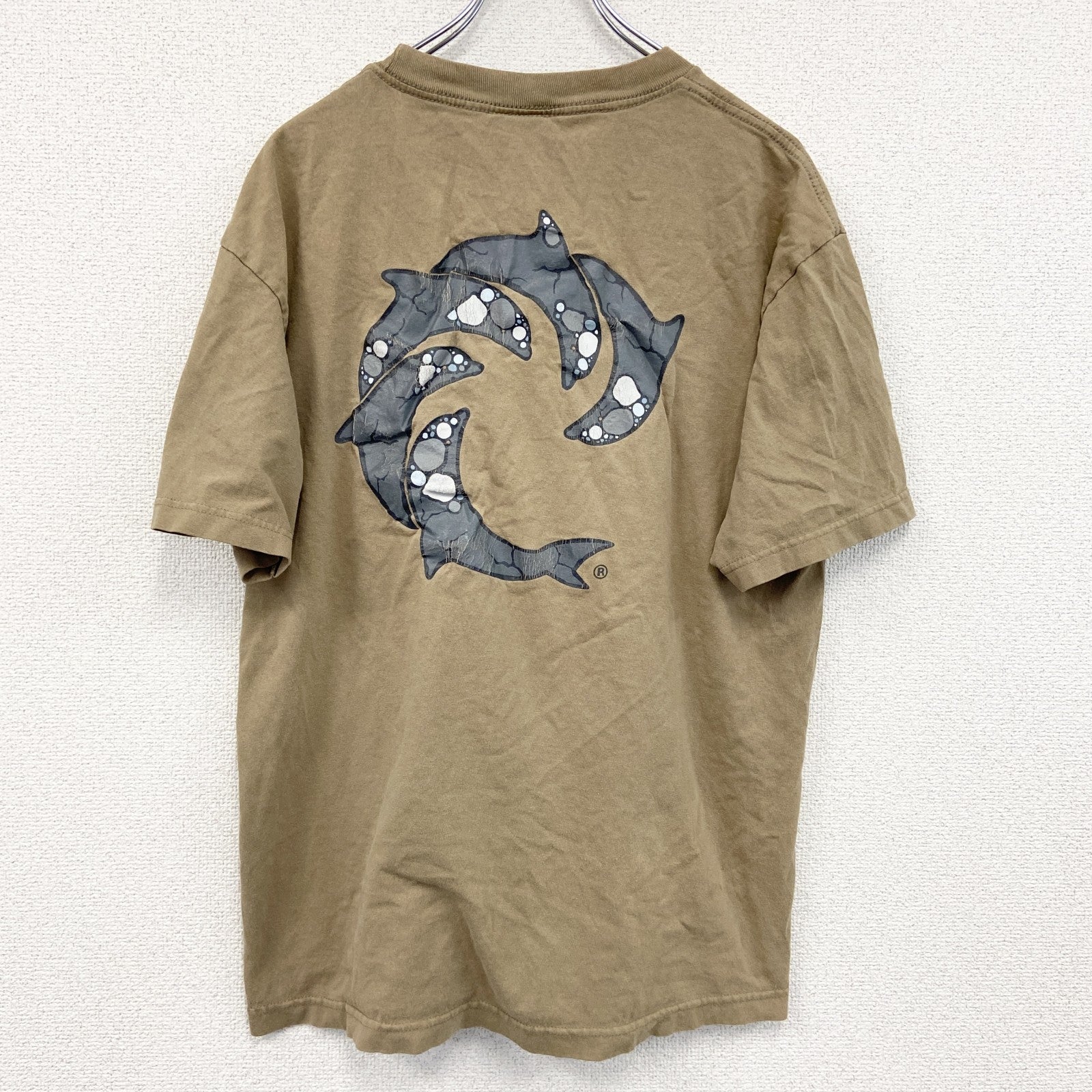 WAVE RIDING VEHICLES　半袖プリントTシャツ　茶色　ブラウン　Lサイズ