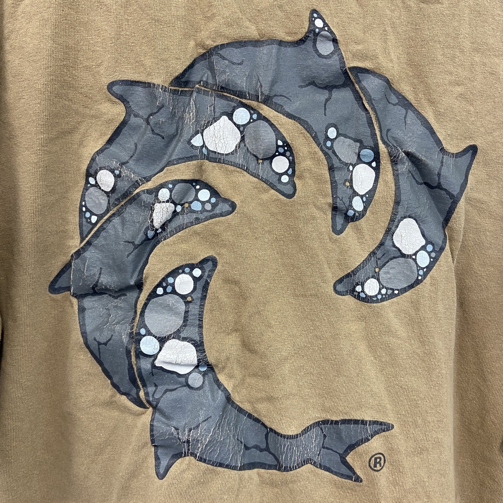 WAVE RIDING VEHICLES　半袖プリントTシャツ　茶色　ブラウン　Lサイズ