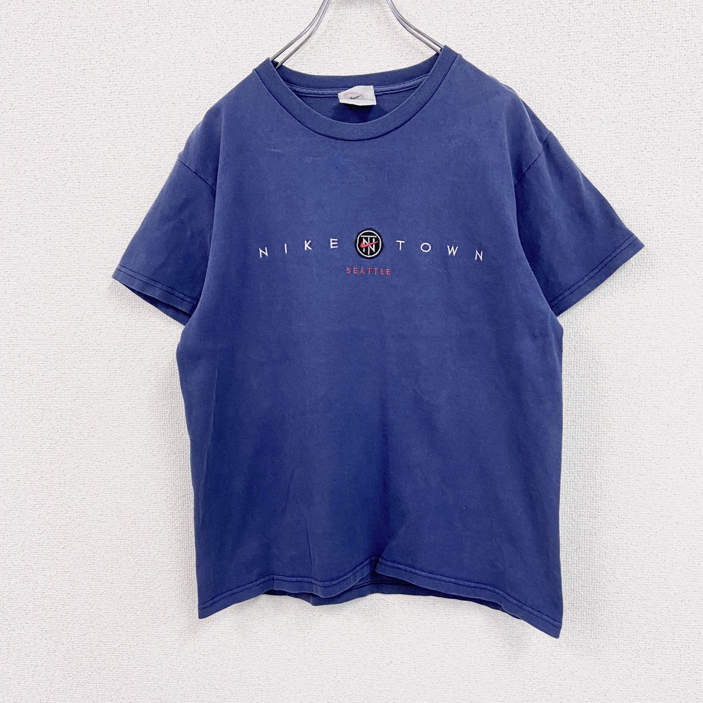 90s　NIKE　ナイキ　NIKE TOWN　半袖プリントTシャツ　ヴィンテージ　紺　ネイビー　Sサイズ