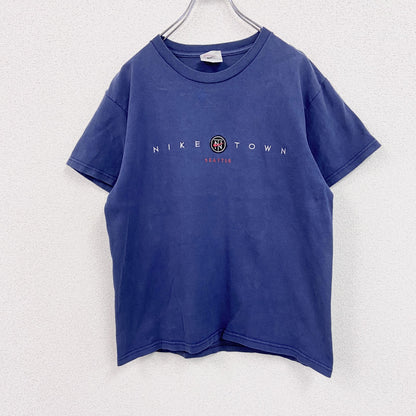 90s　NIKE　ナイキ　NIKE TOWN　半袖プリントTシャツ　ヴィンテージ　紺　ネイビー　Sサイズ
