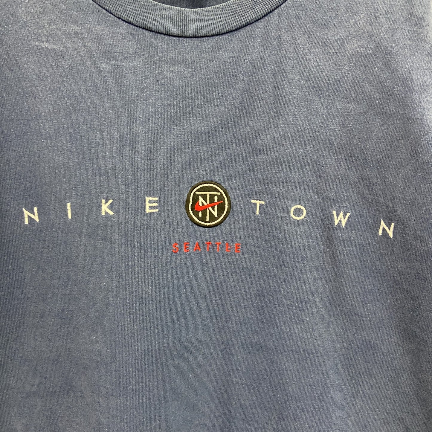 90s　NIKE　ナイキ　NIKE TOWN　半袖プリントTシャツ　ヴィンテージ　紺　ネイビー　Sサイズ