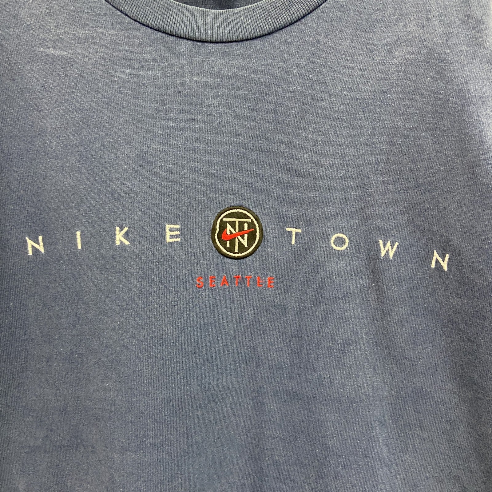 90s　NIKE　ナイキ　NIKE TOWN　半袖プリントTシャツ　ヴィンテージ　紺　ネイビー　Sサイズ
