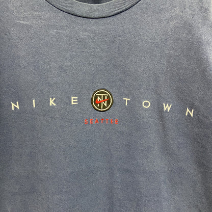 90s　NIKE　ナイキ　NIKE TOWN　半袖プリントTシャツ　ヴィンテージ　紺　ネイビー　Sサイズ