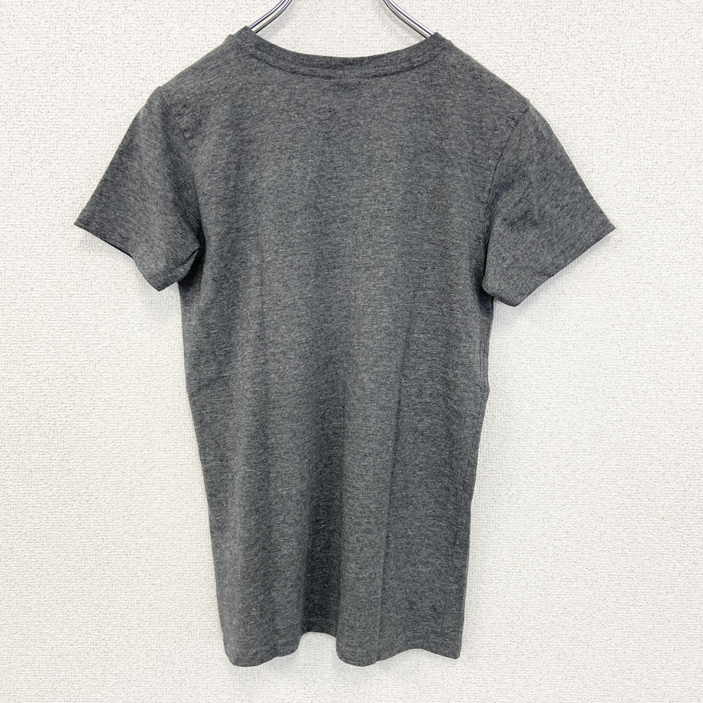 古着 used　chapter Young　半袖プリントTシャツ　AREA62　スニーカー　クルーネック　レトロ　グレー　Mサイズ