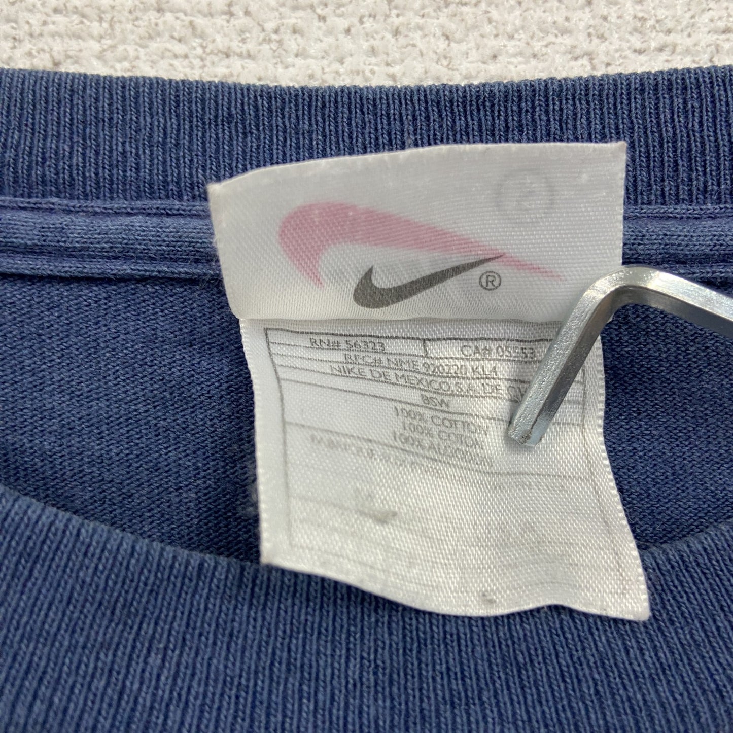 90s　NIKE　ナイキ　NIKE TOWN　半袖プリントTシャツ　ヴィンテージ　紺　ネイビー　Sサイズ