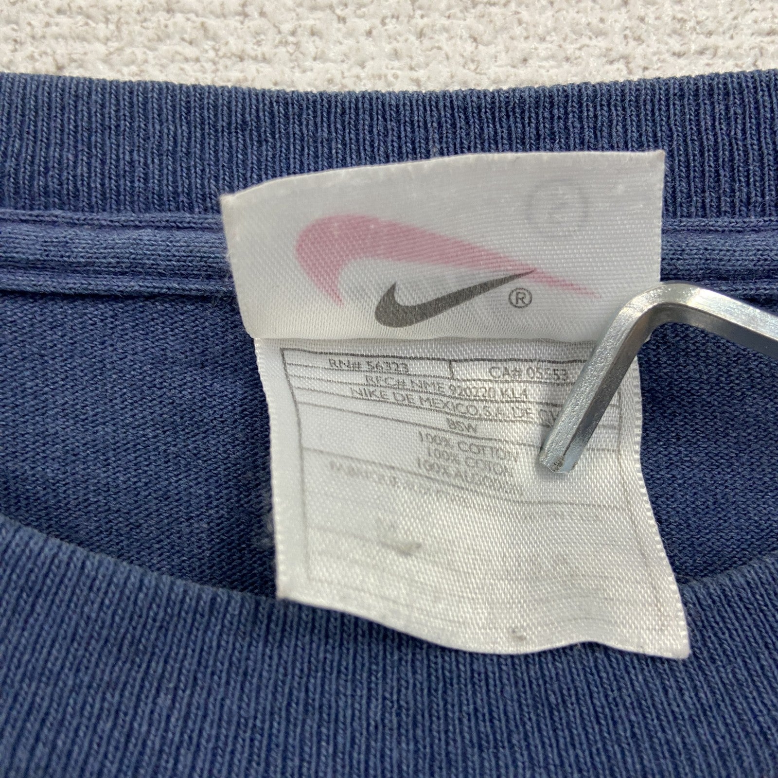 90s　NIKE　ナイキ　NIKE TOWN　半袖プリントTシャツ　ヴィンテージ　紺　ネイビー　Sサイズ