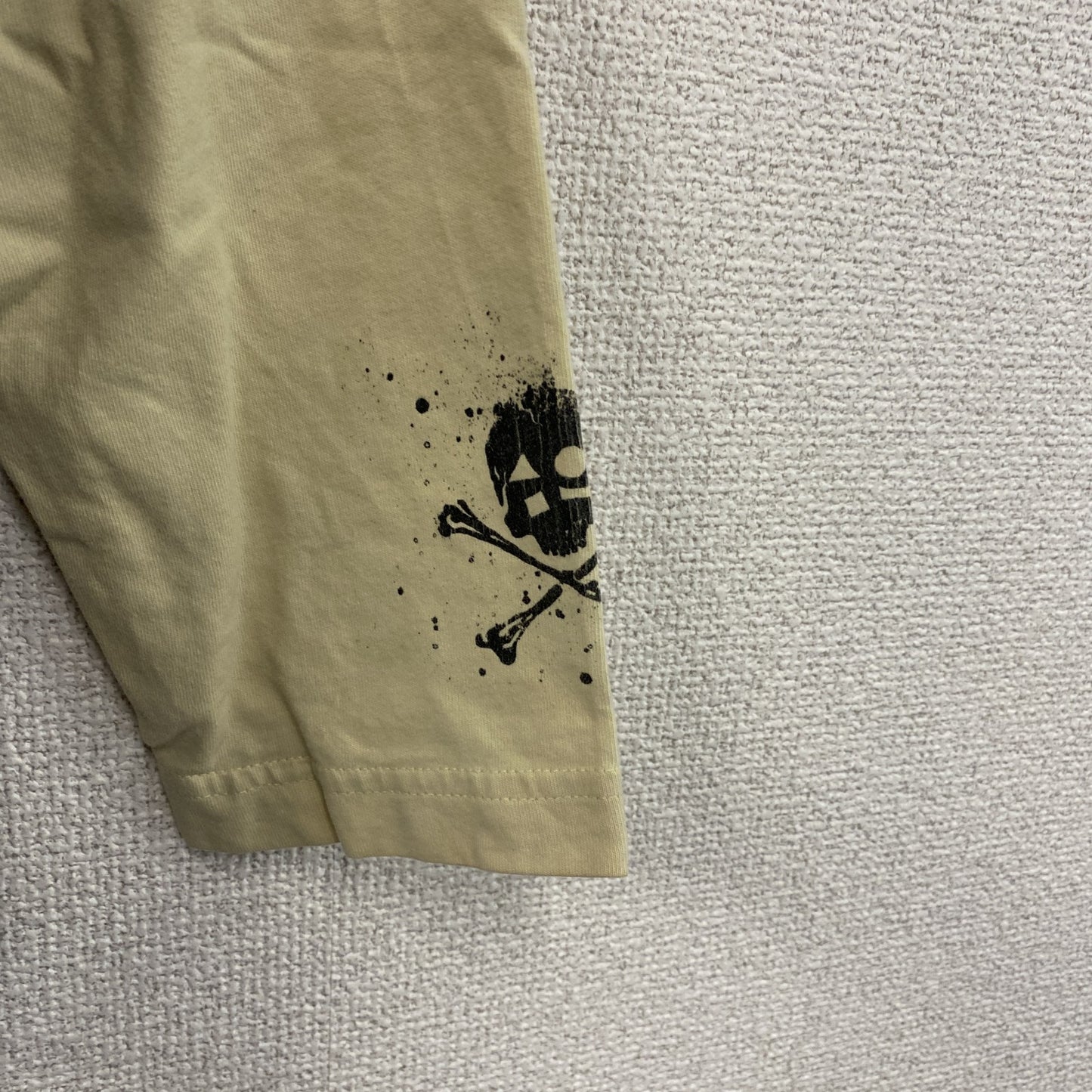 長袖Tシャツ/ロンT　フェイクレイヤード　バイカラー　黒　ブラック　アイボリー　XXL⁽13－14⁾サイズ