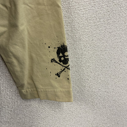 長袖Tシャツ/ロンT　フェイクレイヤード　バイカラー　黒　ブラック　アイボリー　XXL⁽13－14⁾サイズ