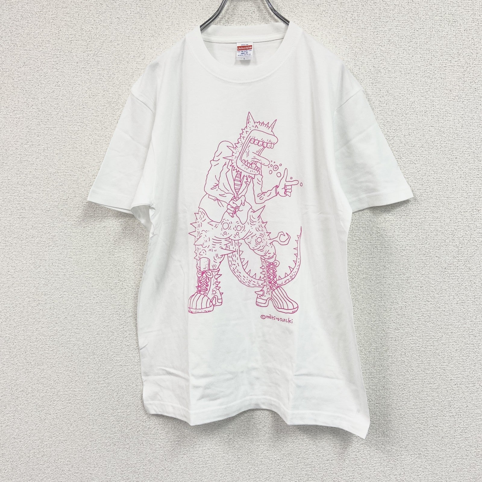 United Athle　ユナイテッドアスレ　半袖プリントＴシャツ　松尾スズキ　白　ホワイト　Lサイズ