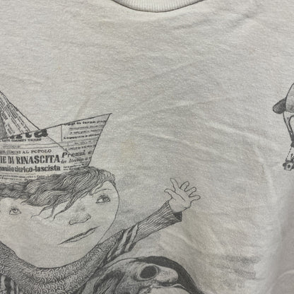 Threadless　スレッドレス　ロジェリオプール　半袖プリントイラストTシャツ　クルーネック　灰色　グレー　Lサイズ