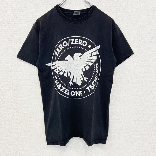 古着 used　FRUIT OF THE LOOM　半袖プリントTシャツ　鳥　カジュアル　春夏服　クルーネック　黒　Sサイズ