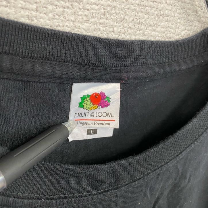 FRUIT OF THE LOOM　半袖プリントTシャツ　キャプテンアメリカ　黒　ブラック　Lサイズ