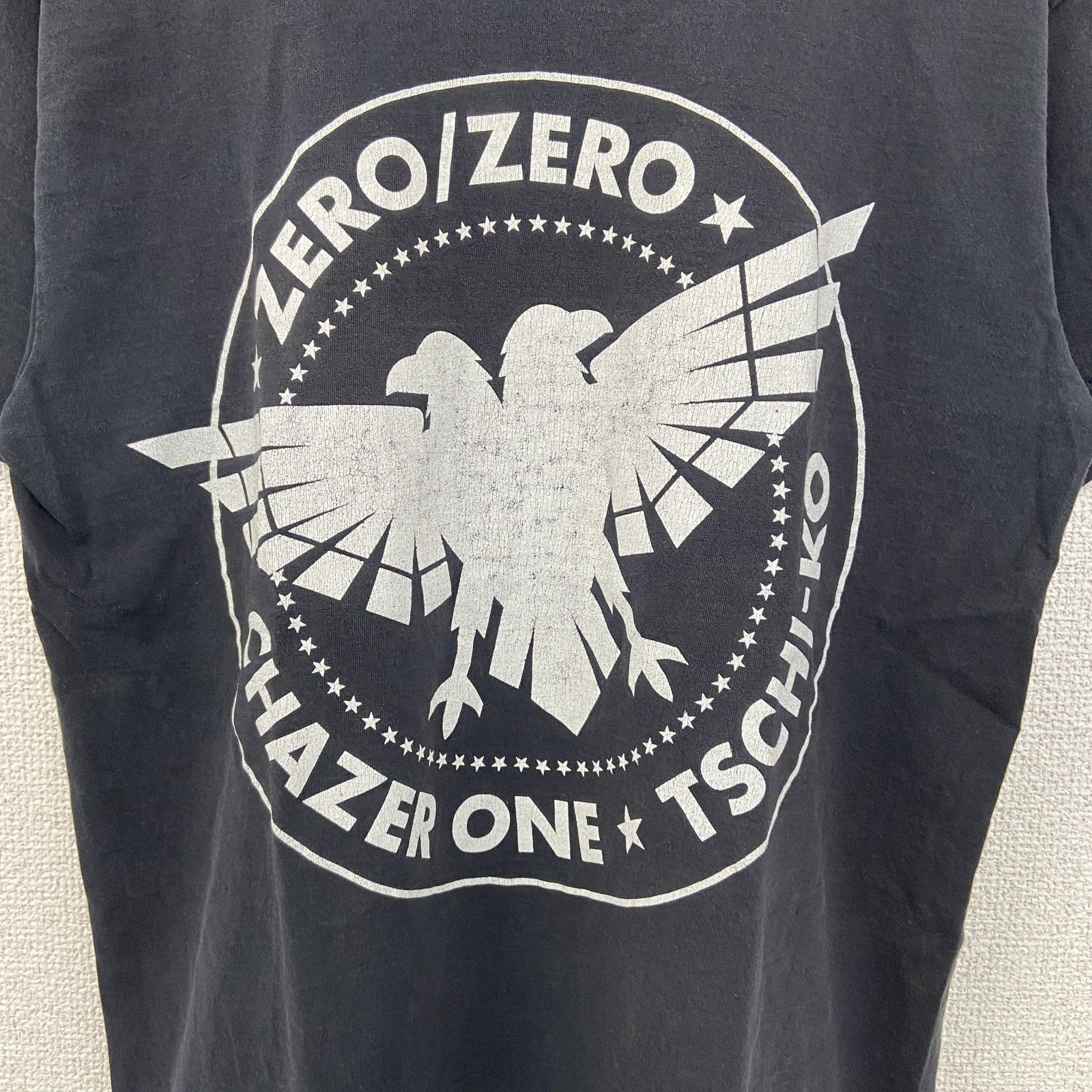 古着 used　FRUIT OF THE LOOM　半袖プリントTシャツ　鳥　カジュアル　春夏服　クルーネック　黒　Sサイズ