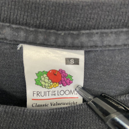 古着 used　FRUIT OF THE LOOM　半袖プリントTシャツ　鳥　カジュアル　春夏服　クルーネック　黒　Sサイズ
