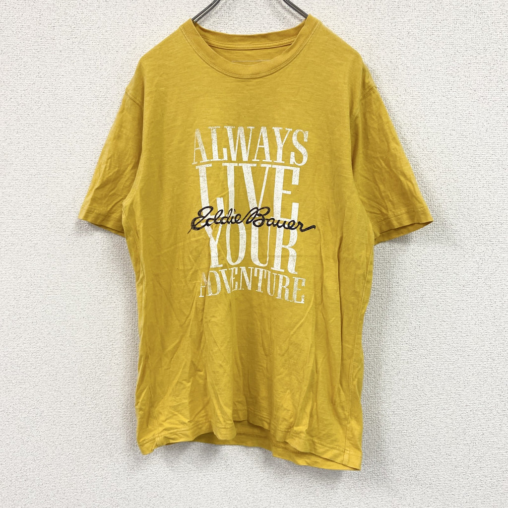Eddie Bauer　エディーバウアー　半袖プリントＴシャツ　黄色　イエロー　Mサイズ