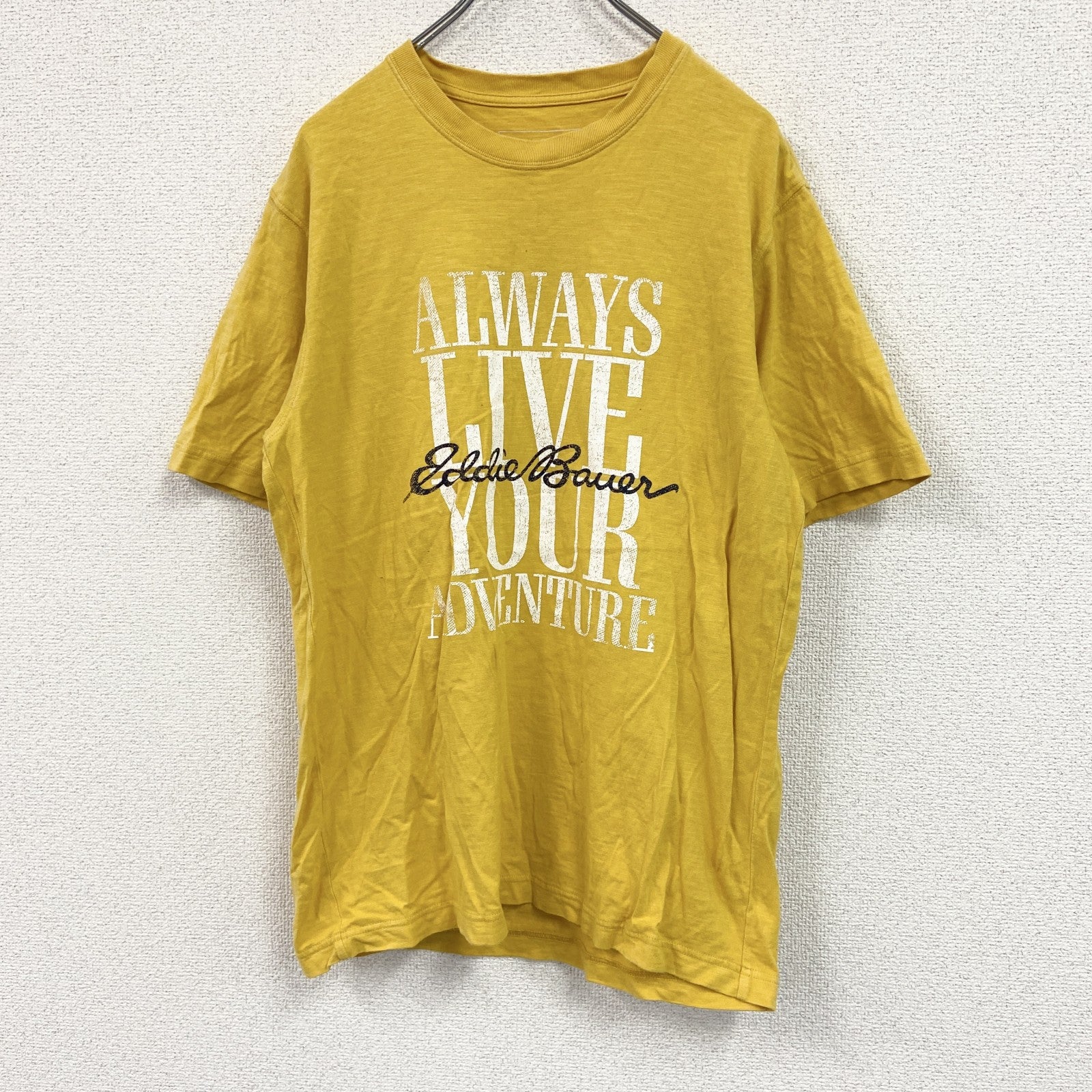 Eddie Bauer　エディーバウアー　半袖プリントＴシャツ　黄色　イエロー　Mサイズ