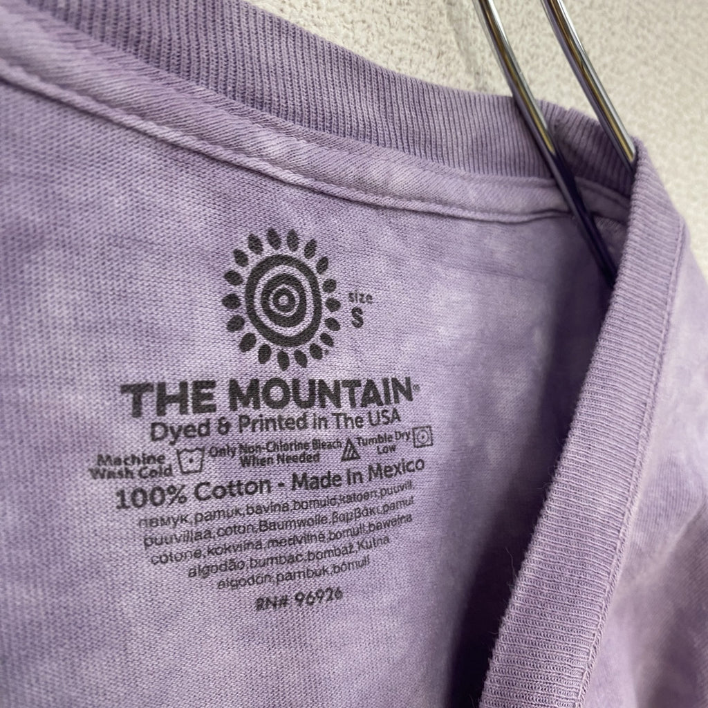 THE MOUNTAIN　ザマウンテン　半袖プリントTシャツ　アニマルT　タイダイ　紫　パープル　Sサイズ
