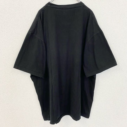 古着 used　SAN MARINO　半袖アニマルプリントTシャツ　オオカミ　ウルフ　黒　ビッグシルエット　5XLサイズ