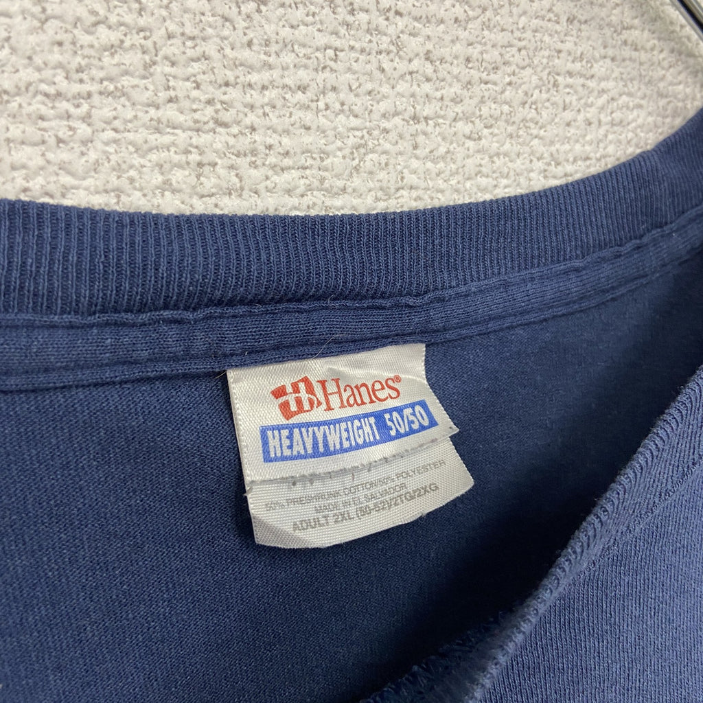 00s　Hanes　ヘインズ　USMC　半袖プリントTシャツ　ヴィンテージ　紺　ネイビー　2XLサイズ