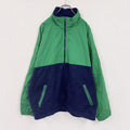 ～90s　OLD GAP　オールドギャップ　ナイロン×フリースプルオーバージャケット　ヴィンテージ　グリーン　ネイビー　XLサイズ