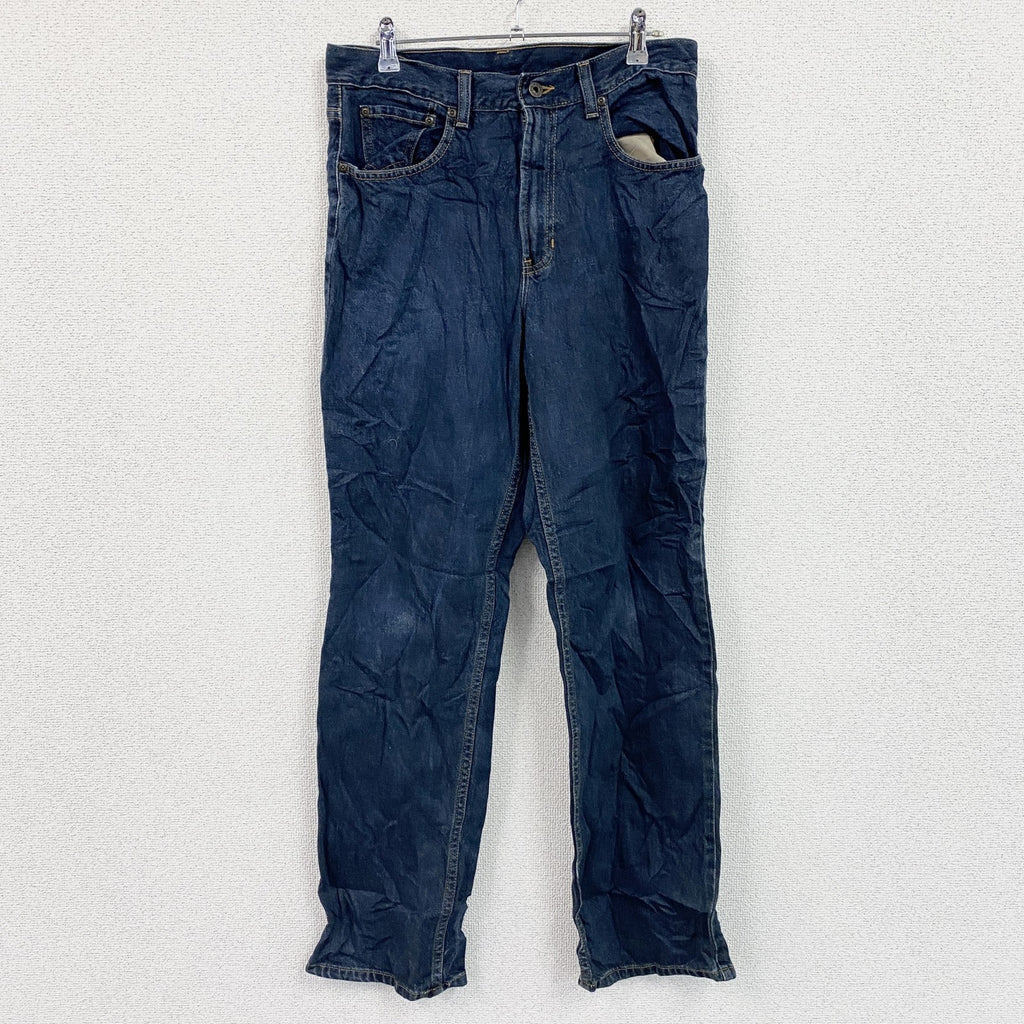 ～00s　L.L.Bean　エルエルビーン　デニムパンツ/ジーンズ　ジップフライ　革パッチ　ヴィンテージ　インディゴ　W31サイズ