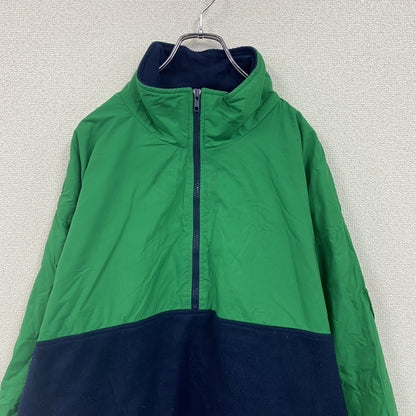 ～90s　OLD GAP　オールドギャップ　ナイロン×フリースプルオーバージャケット　ヴィンテージ　グリーン　ネイビー　XLサイズ