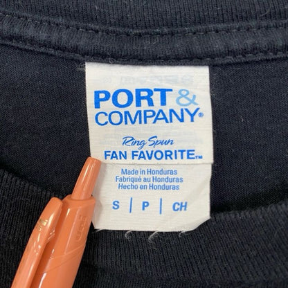 古着 used　PORT&COMPANY　半袖ビッグプリントTシャツ　ゲーム　ゲーマー　レベル13　ロック解除　黒　Sサイズ