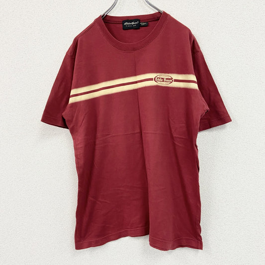 Eddie Bauer　エディーバウアー　半袖プリントＴシャツ　赤色　レッド　Sサイズ