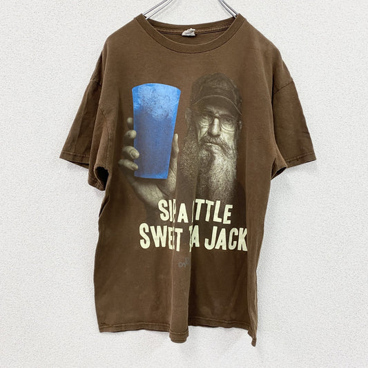 DELTA　デルタ　DUCK DYNASTY　Uncle Si　半袖プリントキャラクターTシャツ　茶色　ブラウン　Lサイズ