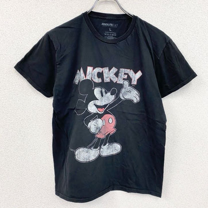 ABSOLUTECULT　半袖プリントTシャツ　ミッキーマウス　黒　ブラック　Lサイズ