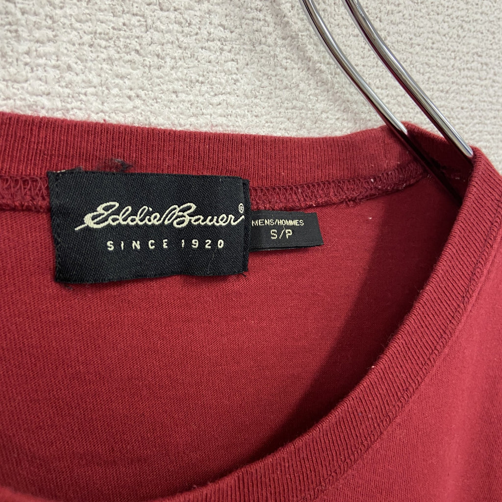 Eddie Bauer　エディーバウアー　半袖プリントＴシャツ　赤色　レッド　Sサイズ