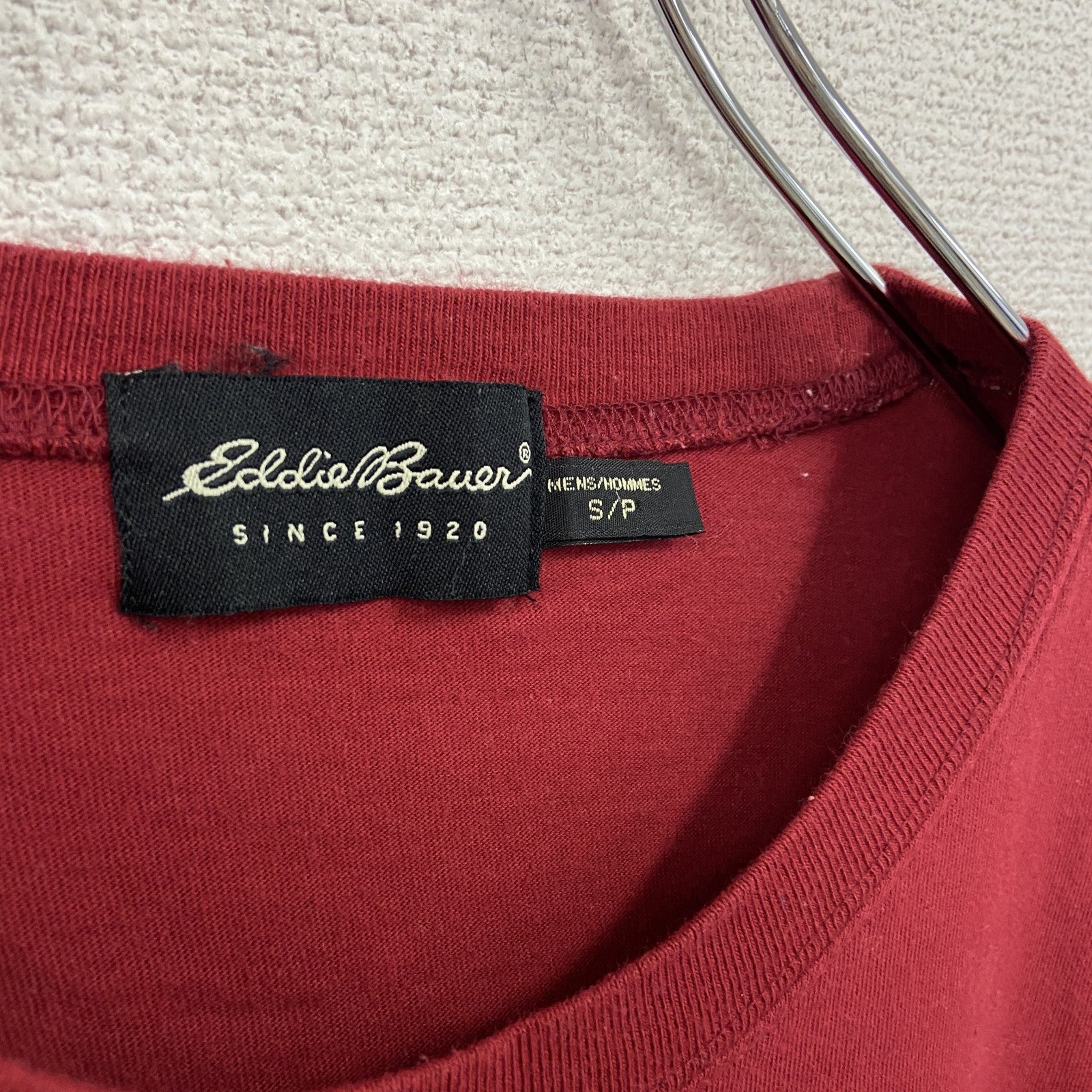 Eddie Bauer　エディーバウアー　半袖プリントＴシャツ　赤色　レッド　Sサイズ