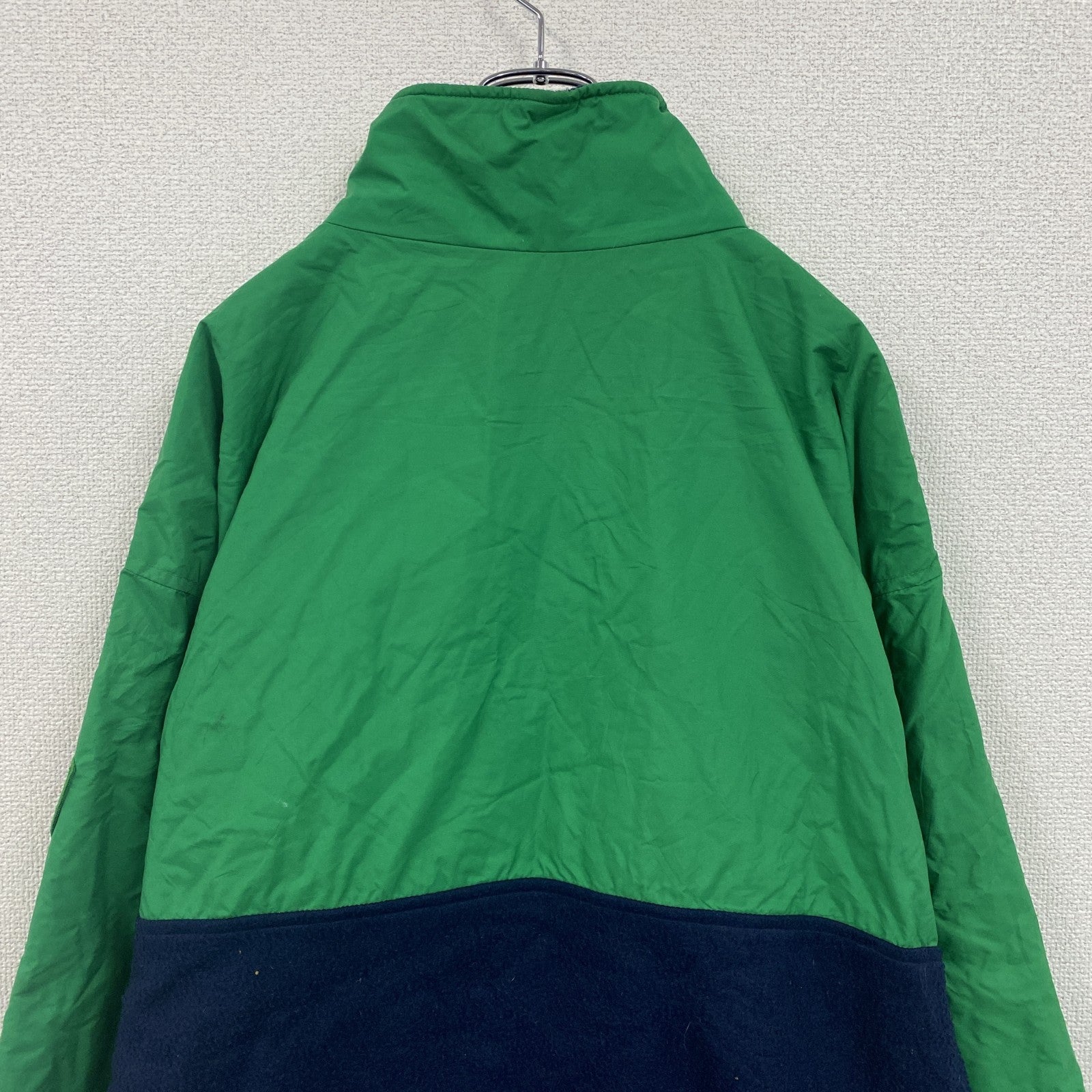 ～90s　OLD GAP　オールドギャップ　ナイロン×フリースプルオーバージャケット　ヴィンテージ　グリーン　ネイビー　XLサイズ