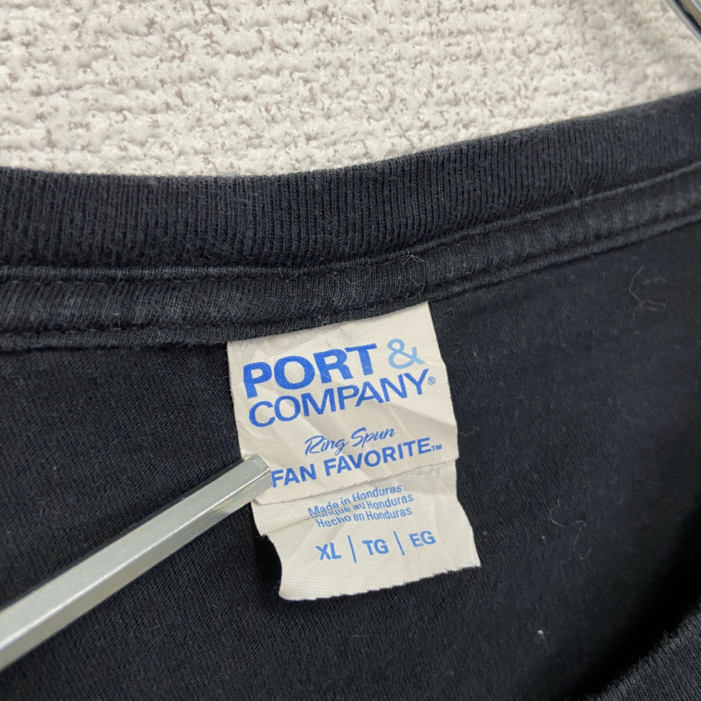 PORT&COMPANY　半袖フォトプリントTシャツ　黒　ブラック　XLサイズ