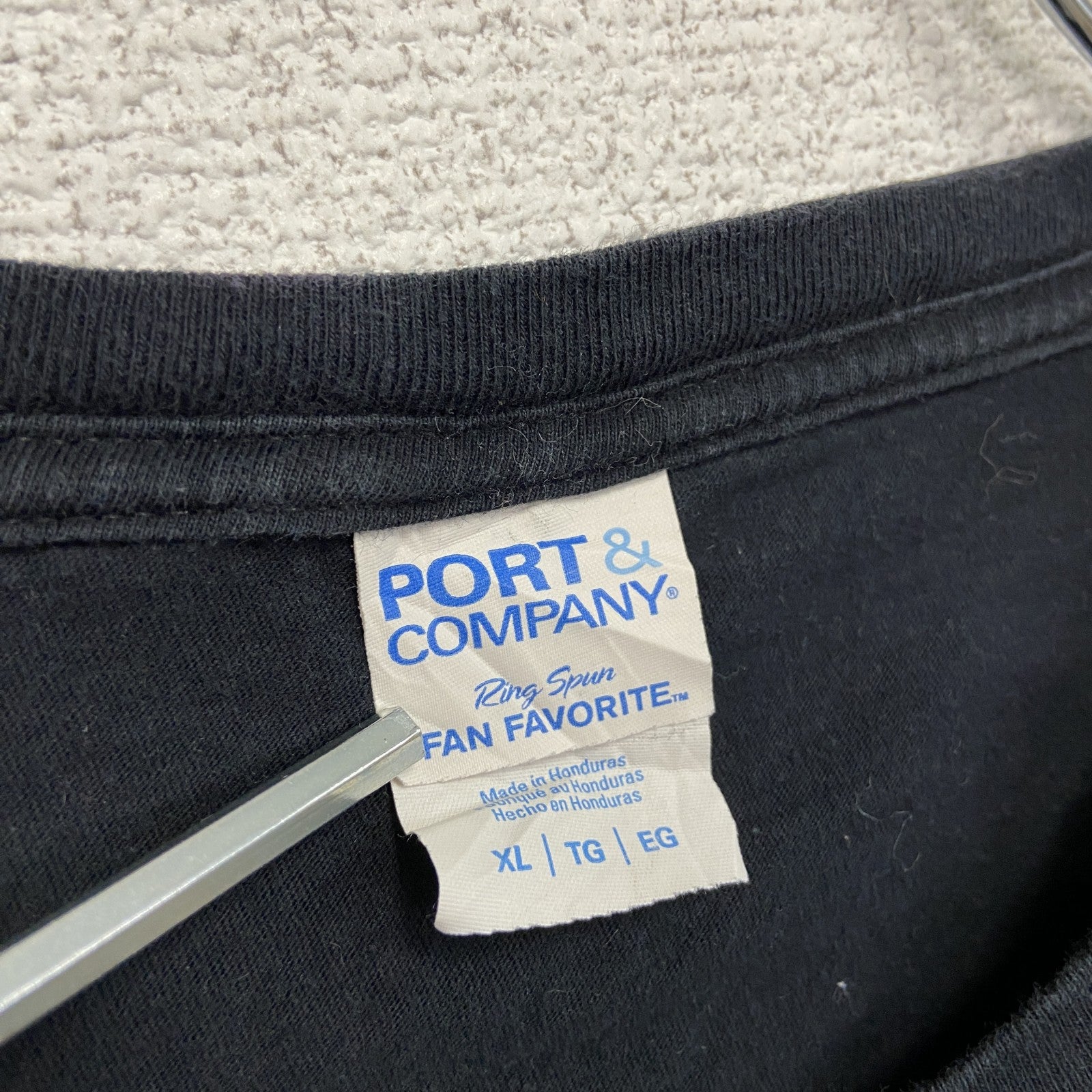 PORT&COMPANY　半袖フォトプリントTシャツ　黒　ブラック　XLサイズ