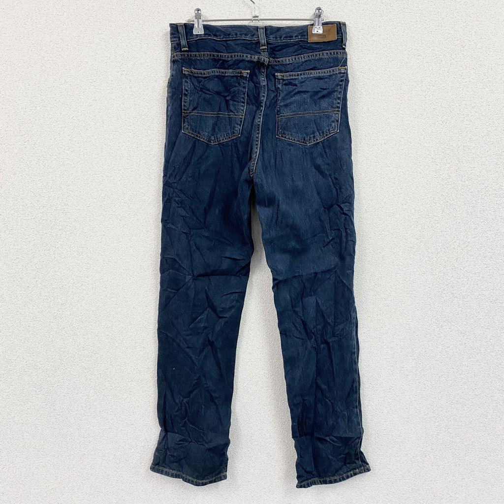 ～00s　L.L.Bean　エルエルビーン　デニムパンツ/ジーンズ　ジップフライ　革パッチ　ヴィンテージ　インディゴ　W31サイズ