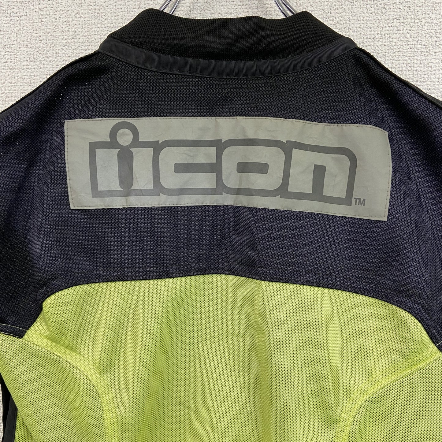 ICON　反射ベスト/セーフティーベスト　オートバイ　蛍光灯イエロー　Lサイズ