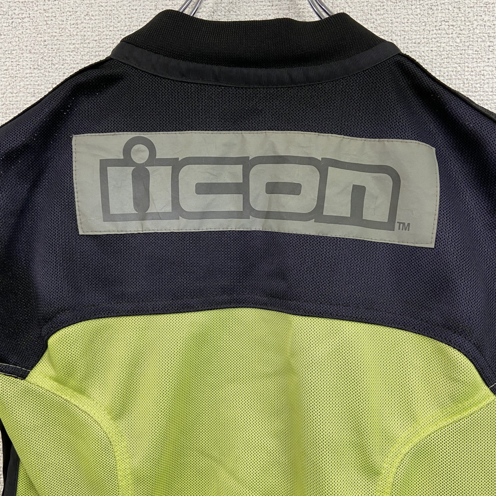ICON　反射ベスト/セーフティーベスト　オートバイ　蛍光灯イエロー　Lサイズ