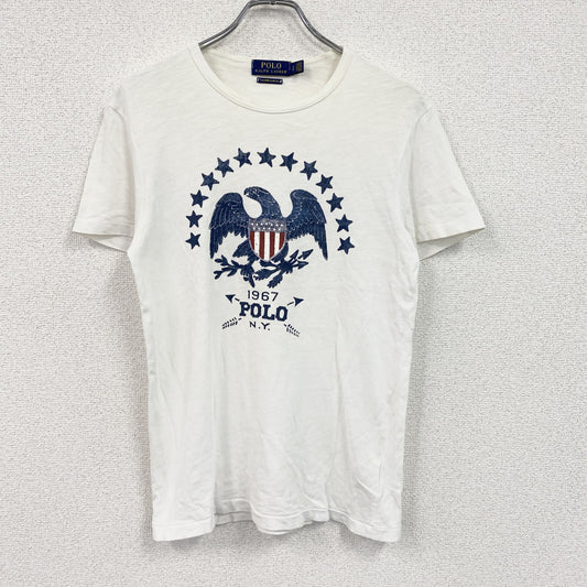 POLO RALPH LAUREN　ラルフローレン　半袖プリントTシャツ　星条旗　アーチプリント　白　ホワイト　Sサイズ