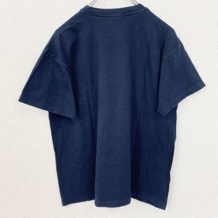 古着 used　90s　00s　半袖ビッグプリントTシャツ　インディアン　騎士　ギリシャ　ネイビー　ヴィンテージ　vintage