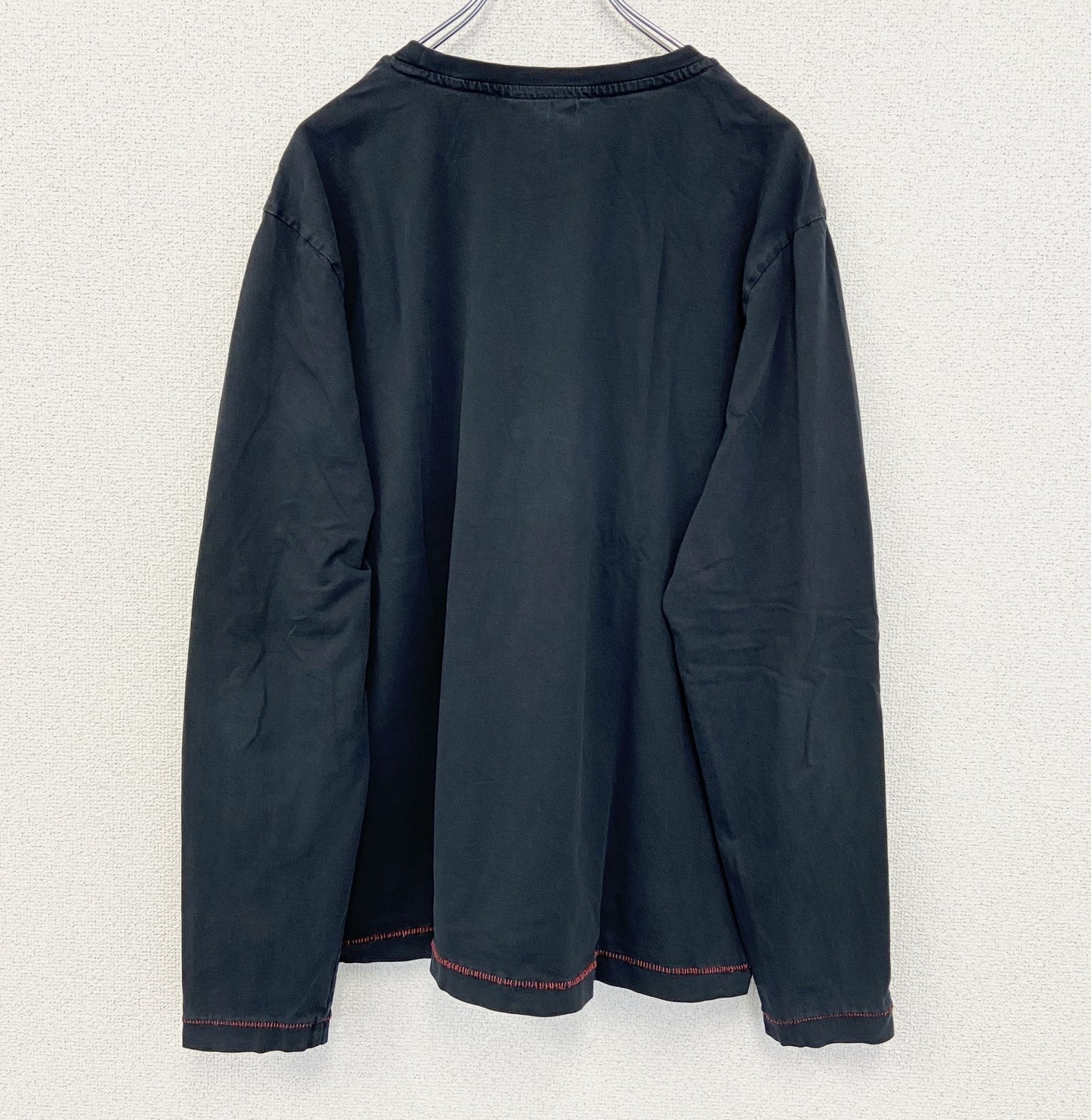 古着 used　MUSH MORE　長袖プリントＴシャツ　ビッグＴ　ライオン　Y2K　クルーネック　レトロ　黒　XXLサイズ