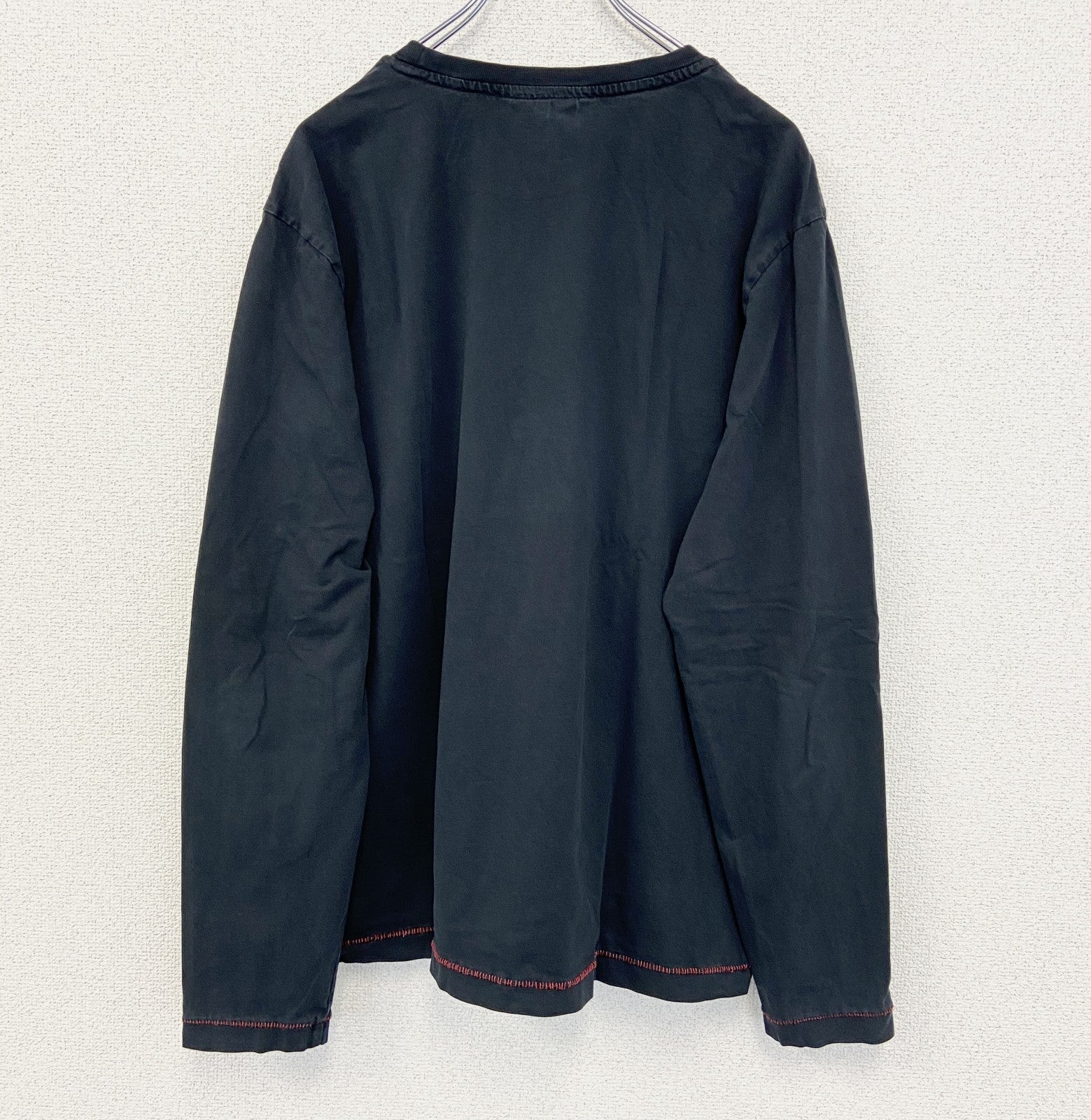 古着 used　MUSH MORE　長袖プリントＴシャツ　ビッグＴ　ライオン　Y2K　クルーネック　レトロ　黒　XXLサイズ